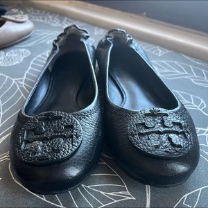 Tory Burch ballet flats, black leather